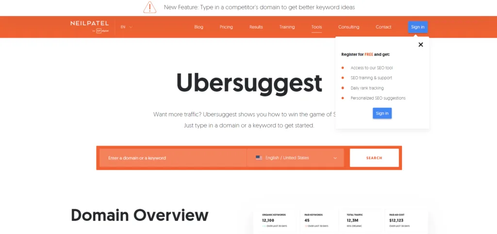 Ubersuggest