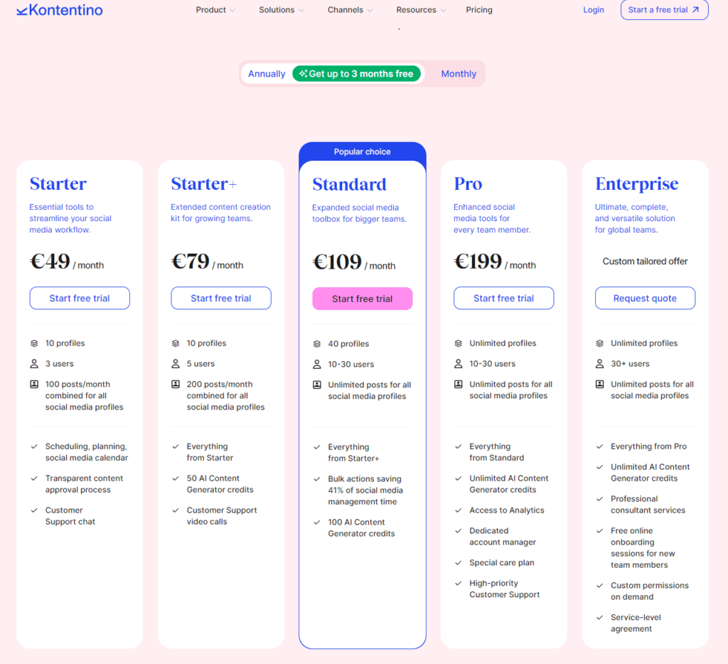 Kontentino is a social media management tool. Here is its pricing and homepage