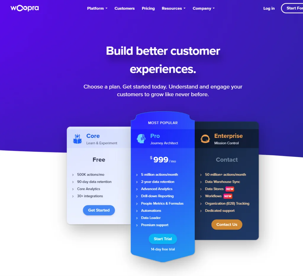 Woopra price