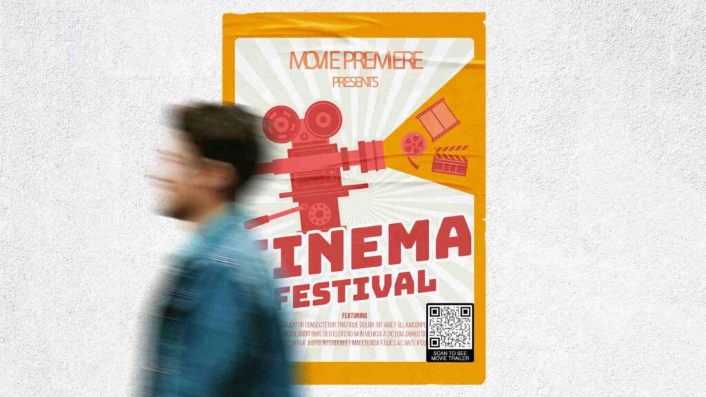 Movie theaters and film studios can use QR codes on movie posters to engage potential viewers. Scanning the code can lead to trailers, behind-the-scenes content, and exclusive interviews with the cast and crew.